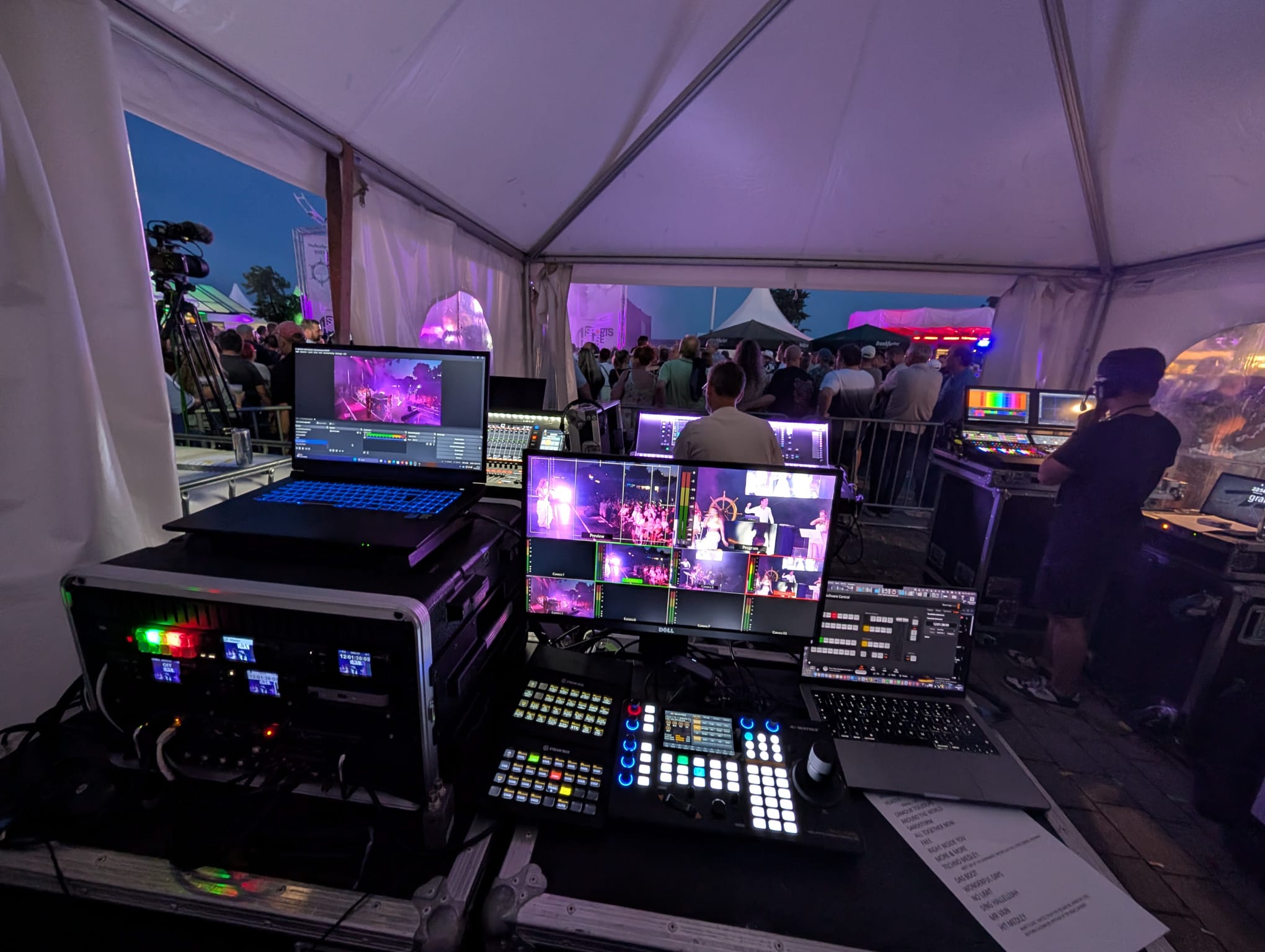 Live-Übertragung Videowall – Beispiel